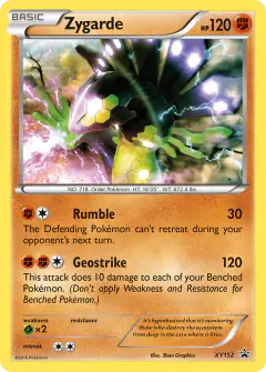 Zygarde XY152 Promo card from XY Black Star Promos