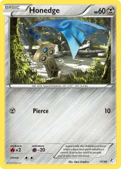 Honedge 11/30 Common card from XY Trainer Kit Bisharp