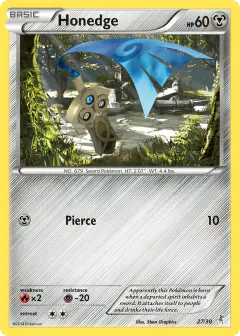 Honedge 27/30 Common card from XY Trainer Kit Bisharp