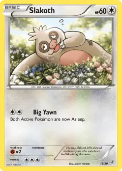 Slakoth 15/30 Common card from XY Trainer Kit Bisharp