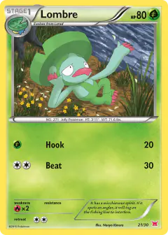 Lombre 21/30 Common card from XY Trainer Kit Latias
