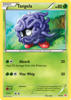 Tangela 13/30 Common card from XY Trainer Kit Latias