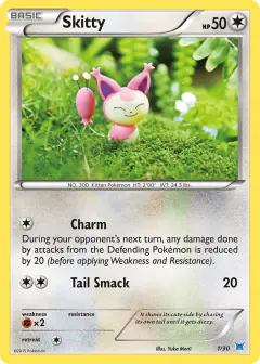 Skitty 1/30 Common card from XY Trainer Kit Latios
