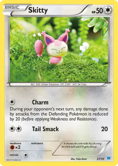 Skitty 27/30 Common card from XY Trainer Kit Latios