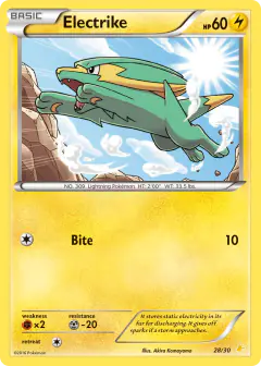 Electrike 28/30 Common card from XY Trainer Kit Pikachu Libre