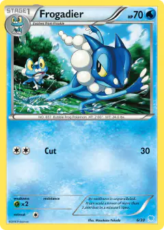 Frogadier 6/30 Common card from XY Trainer Kit Suicune