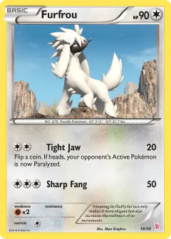 Furfrou 16/30 Common card from XY Trainer Kit Sylveon