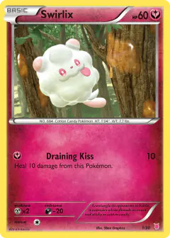 Swirlix 1/30 Common card from XY Trainer Kit Wigglytuff